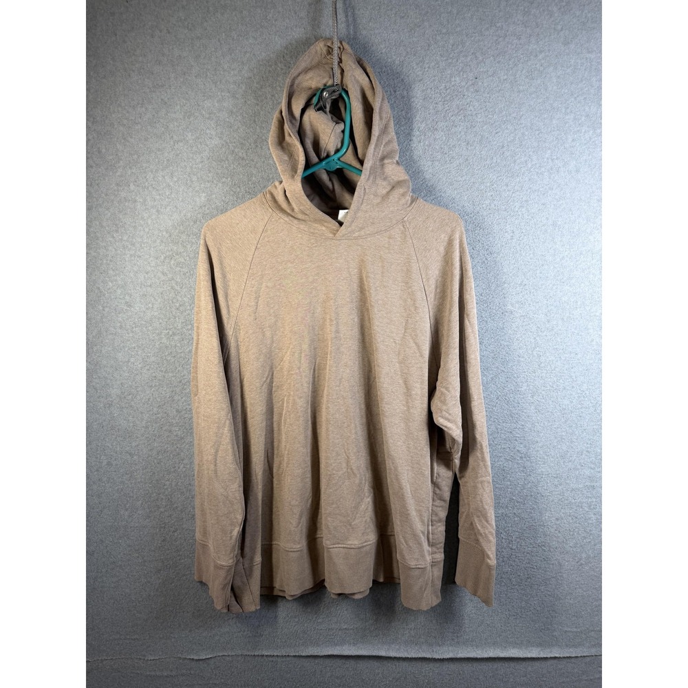 H&M Mama Hoodie Womens L Beige Maternity Pullover Long Sleeve Jersey Lightweight
